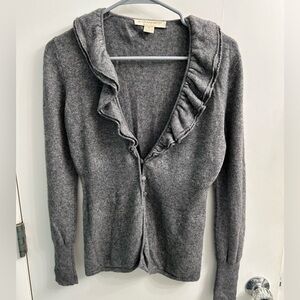 A. Giannetti 100% 2-ply cashmere cardigan sweater. Size M Gray